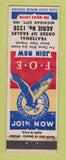 Matchbook Cover - Eagles Club Michigan City IN