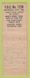 Matchbook Cover - Eagles Club Michigan City IN