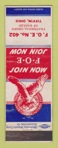 Matchbook Cover - Eagles Club Tiffin OH