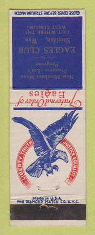 Matchbook Cover - Eagles Club Sheridan WY