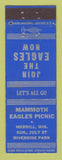 Matchbook Cover - Eagles Club Mammoth Picknick Merrill WI