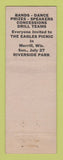 Matchbook Cover - Eagles Club Mammoth Picknick Merrill WI