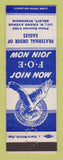Matchbook Cover - Eagles Club Beloit WI