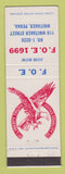 Matchbook Cover - Eagles Club Whitaker PA