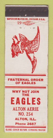Matchbook Cover - Eagles Club Alton IL