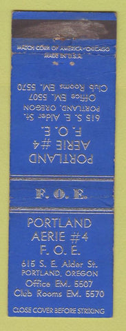 Matchbook Cover - Eagles Club Portland OR WEAR