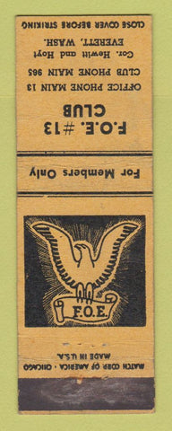 Matchbook Cover - Eagles Club Everett WA WEAR