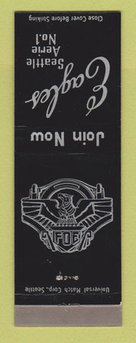 Matchbook Cover - Eagles Club Seattle WA