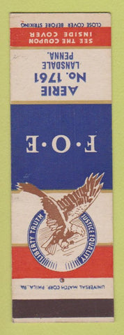 Matchbook Cover - Eagles Club Lansdale PA SAMPLE