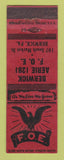 Matchbook Cover - Eagles Club Berwick PA