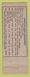 Matchbook Cover - Eagles Club Berwick PA