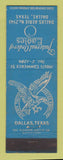 Matchbook Cover - Eagles Club Dallas TX