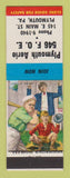 Matchbook Cover - Eagles Club Plymouth PA