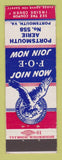 Matchbook Cover - Eagles Club Portsmouth VA
