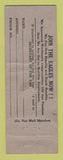 Matchbook Cover - Eagles Club Dubuque IA WEAR