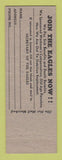 Matchbook Cover - Eagles Club Wadsworth OH