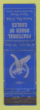 Matchbook Cover - Eagles Club Bellefontaine OH WEAR