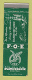 Matchbook Cover - Eagles Club Seattle WA WEAR
