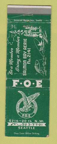 Matchbook Cover - Eagles Club Seattle WA WEAR