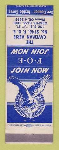 Matchbook Cover - Eagles Club Grants Pass OR