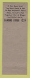 Matchbook Cover - Eagles Club Lansing MI GREEN