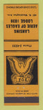 Matchbook Cover - Eagles Club Lansing MI YELLOW