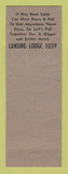 Matchbook Cover - Eagles Club Lansing MI YELLOW