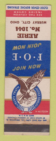 Matchbook Cover - Eagles Club Murray City OH