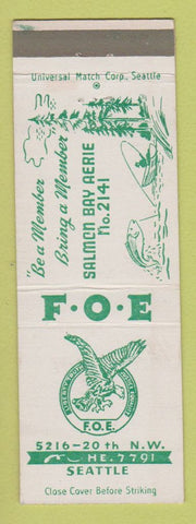 Matchbook Cover - Eagles Club Seattle WA
