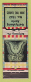 Matchbook Cover - Eagles Club Gettysburg PA WEAR