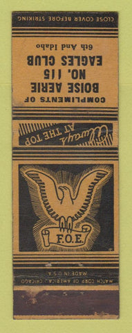 Matchbook Cover - Eagles Club Boise ID WEAR