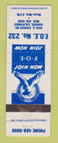 Matchbook Cover - Eagles Club Oxnard CA WEAR
