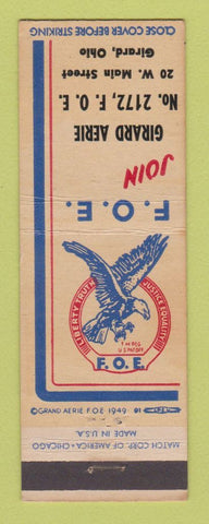 Matchbook Cover - Eagles Club Girard OH