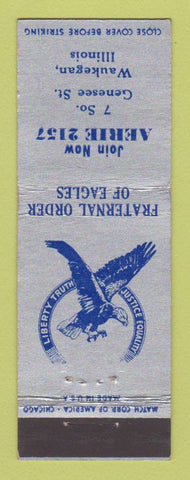 Matchbook Cover - Eagles Club Waukegan IL
