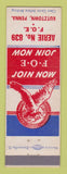 Matchbook Cover - Eagles Club Kutztown PA