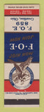 Matchbook Cover - Eagles Club Crestline OH