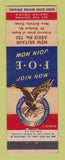 Matchbook Cover - Eagles Club New Britain CT