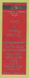 Matchbook Cover - Eagles Club Hillcrest Gardner MA WEAR