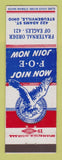 Matchbook Cover - Eagles Club Steubenville OH