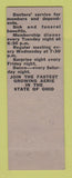 Matchbook Cover - Eagles Club Toledo OH