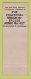 Matchbook Cover - Eagles Club Evansville IN WEAR