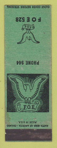 Matchbook Cover - Eagles Club Middletown OH