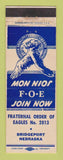 Matchbook Cover - Eagles Club Bridgeport NE