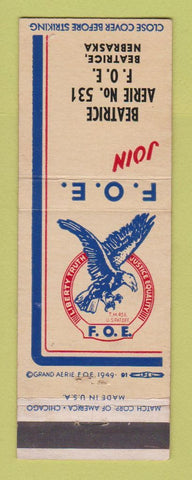 Matchbook Cover - Eagles Club Beatrice NE