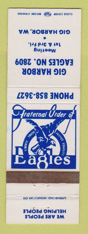 Matchbook Cover - Eagles Club Gig Harbor WA WEAR