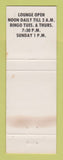 Matchbook Cover - Eagles Club Gig Harbor WA WEAR
