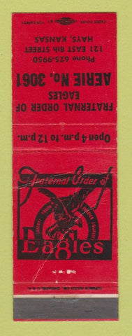 Matchbook Cover - Eagles Club Hays KS WEAR