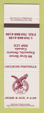 Matchbook Cover - Eagles Club Espanola ON SAMPLE