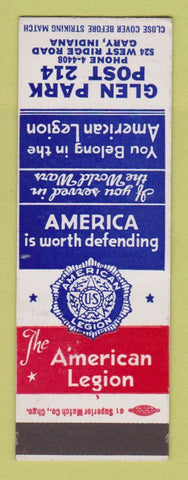 Matchbook Cover - Eagles Club Glen Park Gary IN SAMPLE