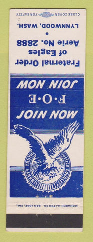 Matchbook Cover - Eagles Club Lynwood WA